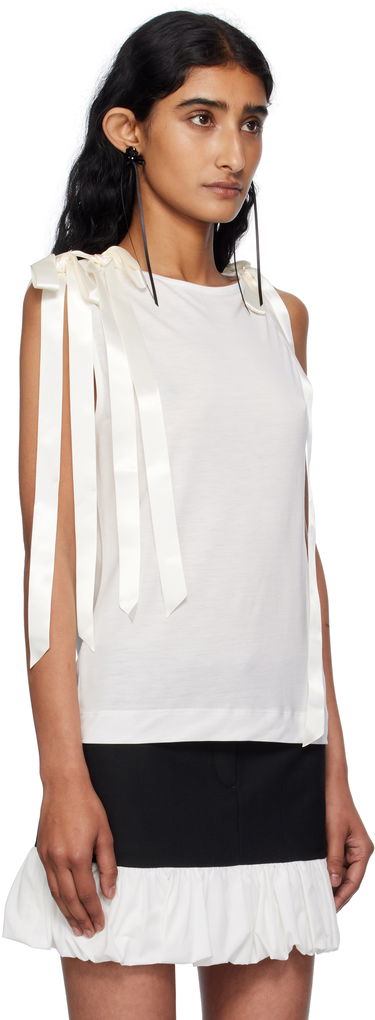 Tielko Simone Rocha Simone Rocha Bow Ribbon Tail Tank Top Čierna | 5366 0571, 4