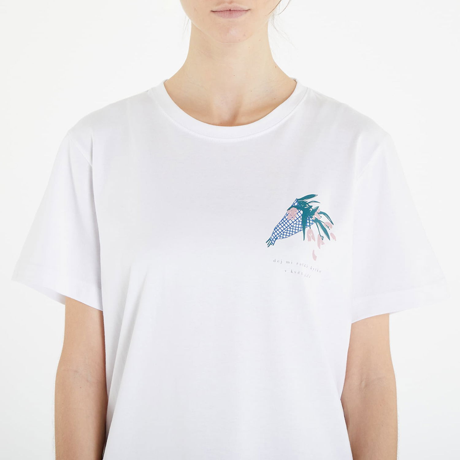 Tričko Queens Dej Mi Radši Kytku V Květináči T-Shirt Biela | QNS_035, 1