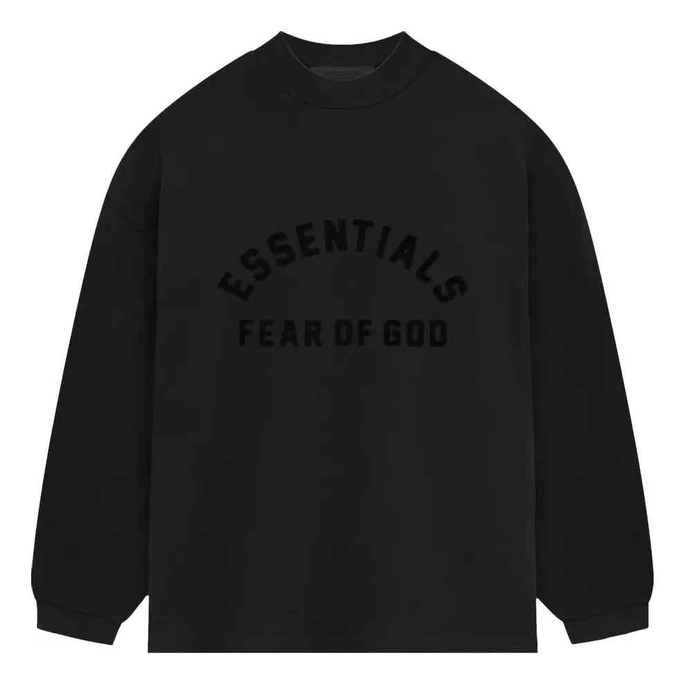 Mikina Fear of God Essentials Heavy Jersey Long-Sleeve T-Shirt Čierna | 125SP242014F, 0