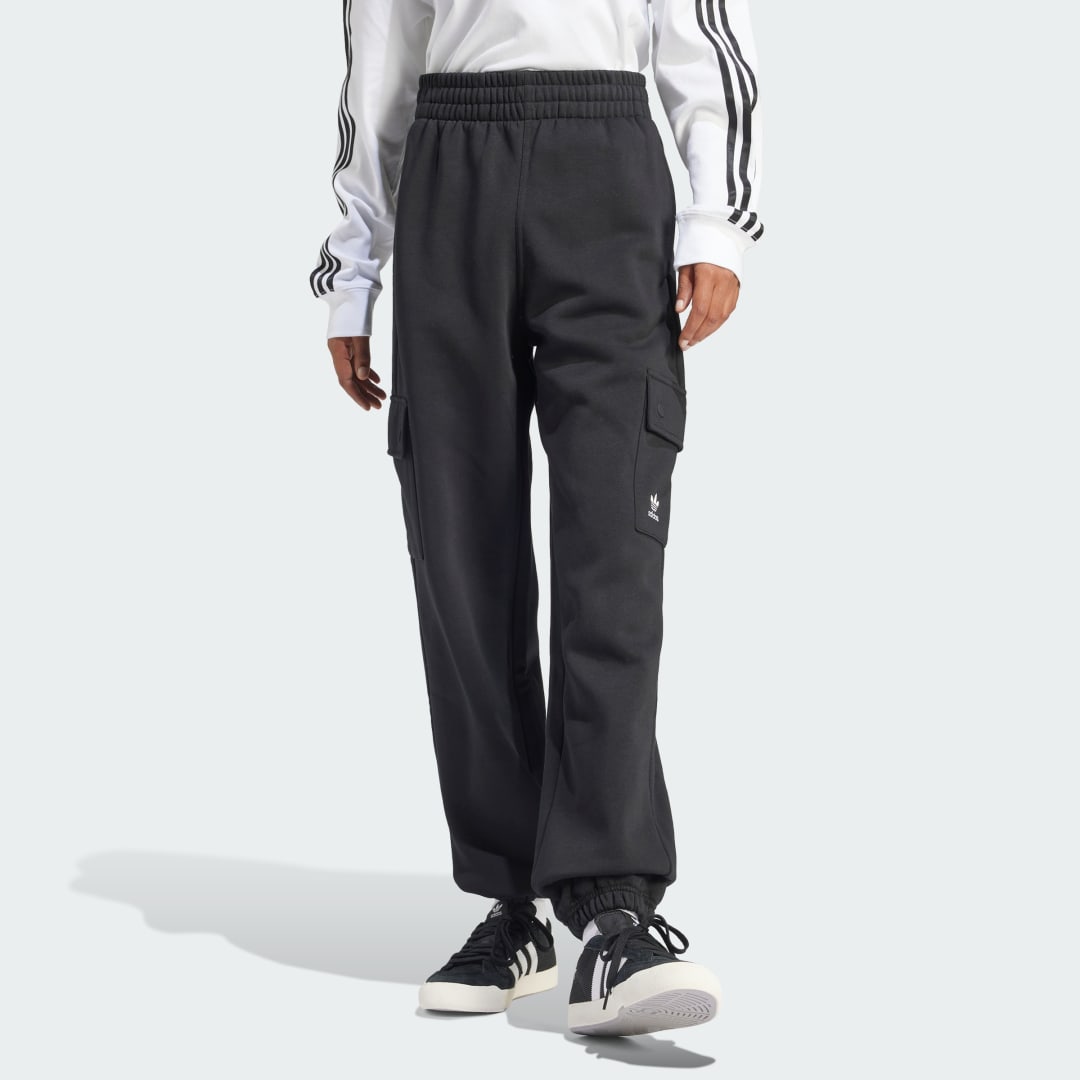 Cargo nohavice adidas Originals Kalhoty Essentials Fleece Cargo Jogger Čierna | IT7576, 1