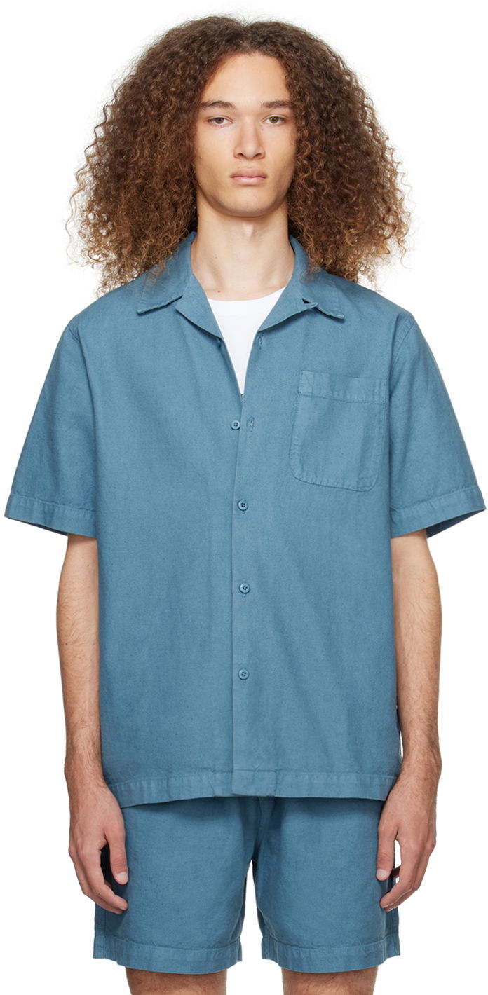 Košeľa Maharishi Open Spread Collar Shirt Modrá | 5005, 0