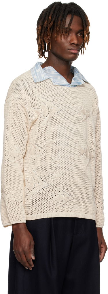 Sveter Bode Bode Angel Fish Knit Sweater Béžová | MRS25KT056, 1