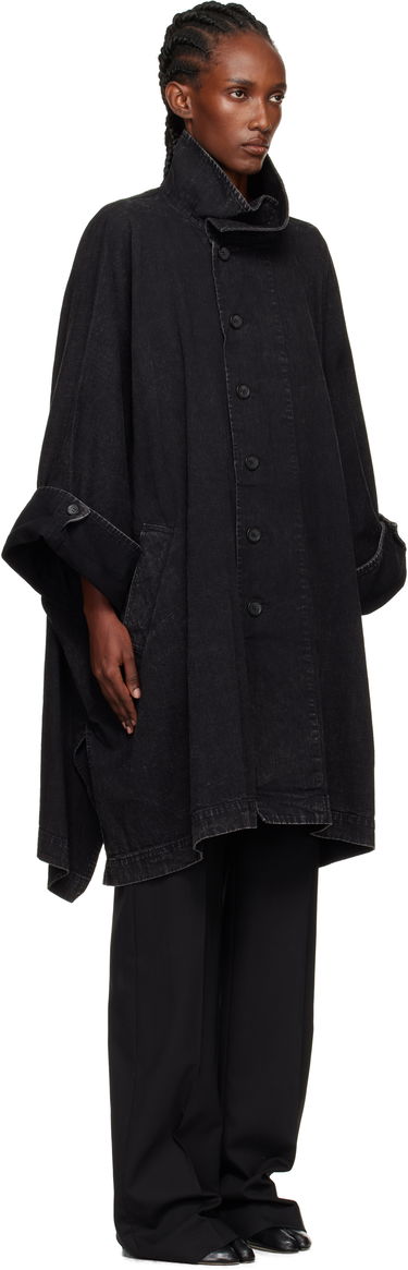 Kabáty Yohji Yamamoto YOHJI YAMAMOTO High Neck Denim Coat Čierna | FM-C51-007, 1