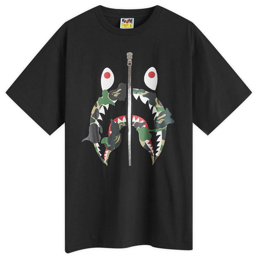 Tričko BAPE A Bathing Ape ABC Camo Rebuild Shark T-Shirt Čierna | 001TEK301041M-BKG
