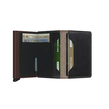 Peňaženka Secrid Secrid Slimwallet Saffiano Card Holder Čierna | SSa-Brown, 4