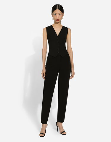 Vesta Dolce & Gabbana Dolce & Gabbana Wool Twill Vest Čierna | F79H5TFUBGCN0000, 1