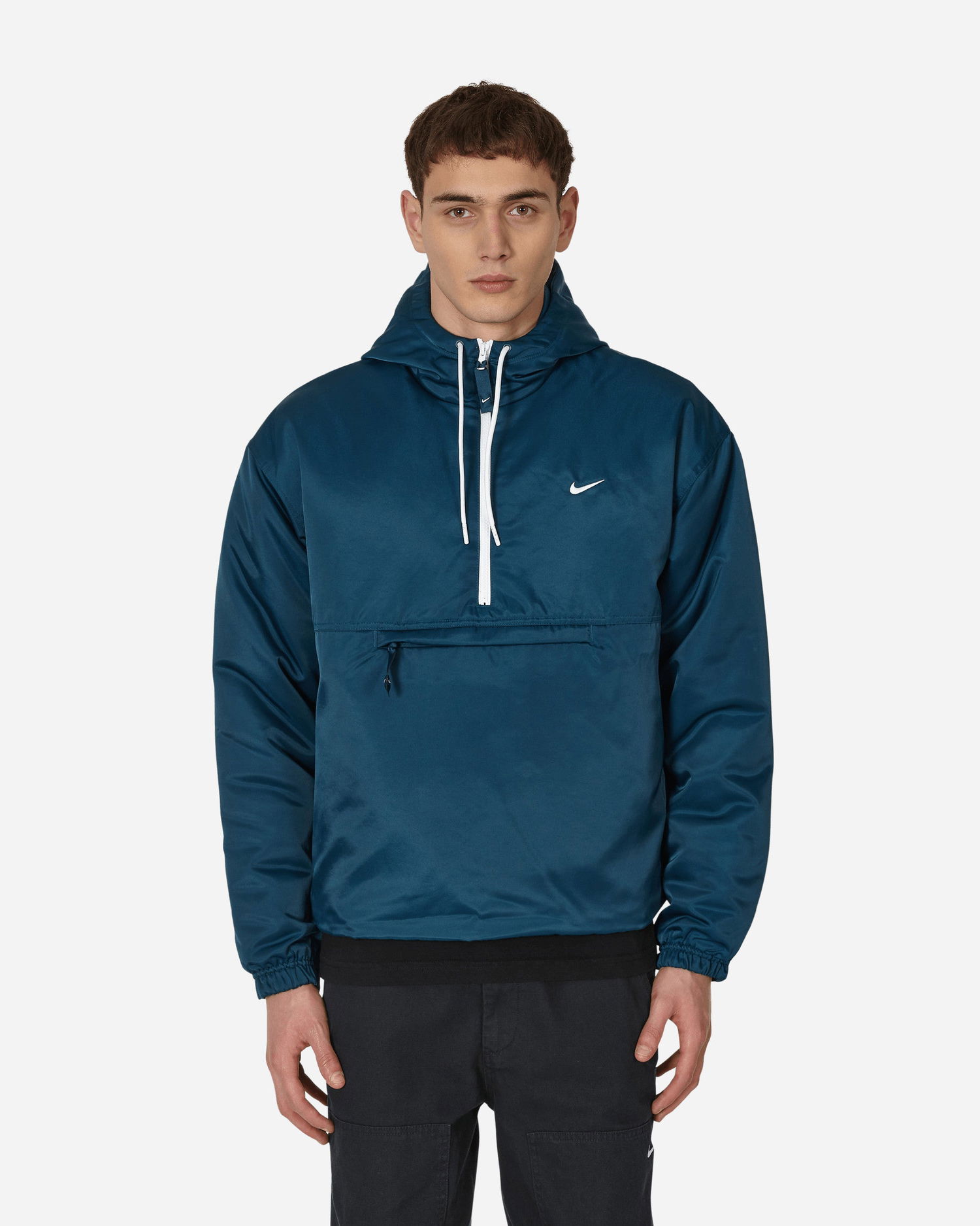 Bunda Nike Solo Swoosh Satin Anorak Modrá | DR0839-460, 0
