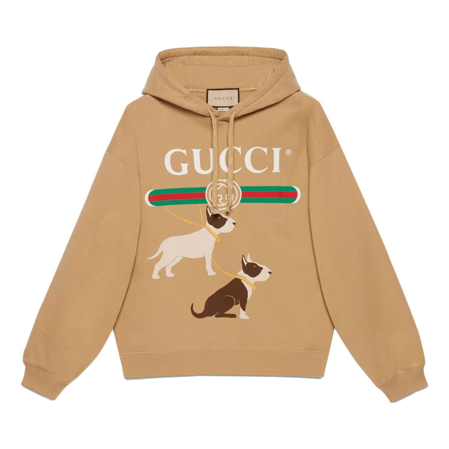 Mikina Gucci Gucci Jersey Sweatshirt with Bull Terrier Print Béžová | 721427-XJFL5-2293, 0