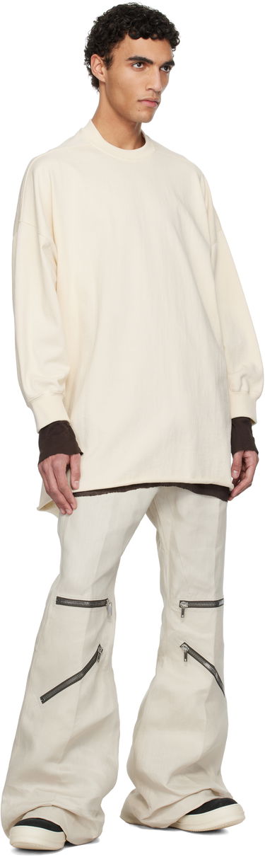 Mikina Rick Owens Rick Owens Hollywood Tommy LS Sweatshirt Béžová | RU01E5276 BA, 3