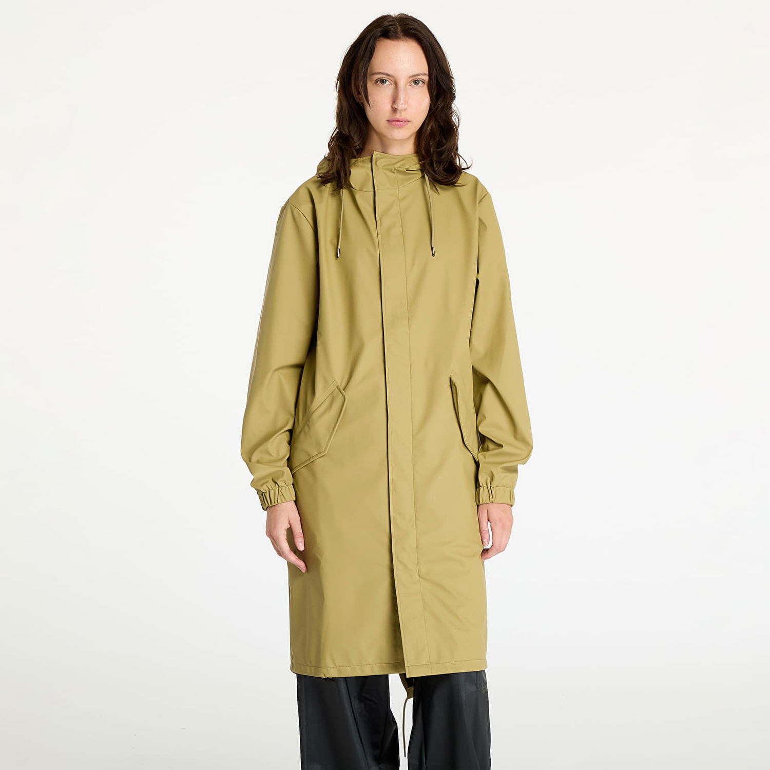 Parka Rains Jacket Fishtail Parka W3 UNISEX Khaki Zelené | 18140 44 Khaki, 0