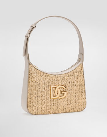 Taška cez rameno Dolce & Gabbana Dolce & Gabbana Crochet Raffia Shoulder Bag Béžová | BB7598AC7058W047, 1