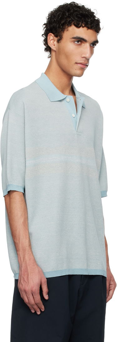 Polo tričko NANAMICA nanamica Linen Knit Polo Modrá | S25SH016U, 4