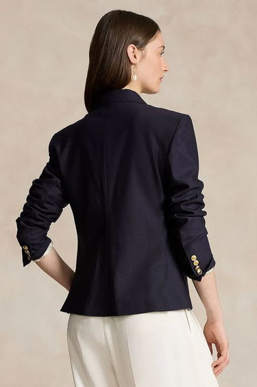 Bunda Polo by Ralph Lauren Double-Breasted Embroidered Wool Blazer Modrá | 211910403, 1