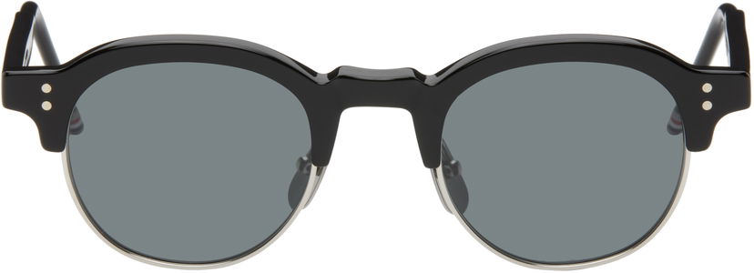 Slnečné okuliare Thom Browne Acetate & Titanium Oval Sunglasses Čierna | UES920A-G0003