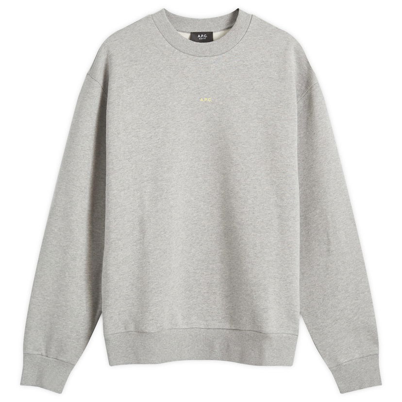 Mikina A.P.C. Micro Logo Crew Sweat Šedá | COHBX-H27910-TPP