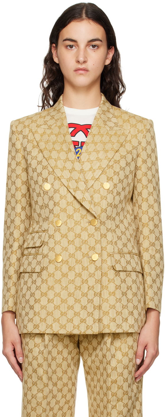Kabáty Gucci GG Blazer Béžová | 756559 ZAMC5, 0