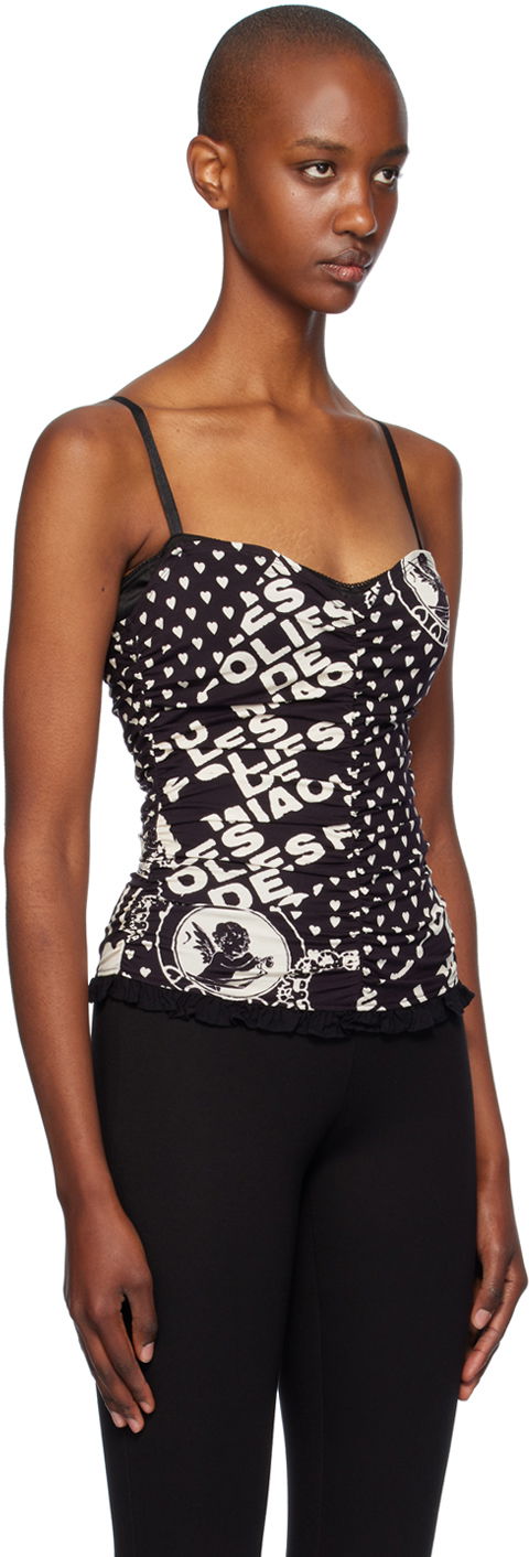Tielko Miaou Miaou Renzo Printed Tube Top Čierna | 7064TJBLSF, 1