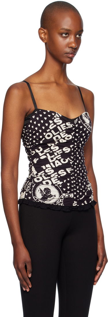 Tielko Miaou Miaou Renzo Printed Tube Top Čierna | 7064TJBLSF, 1