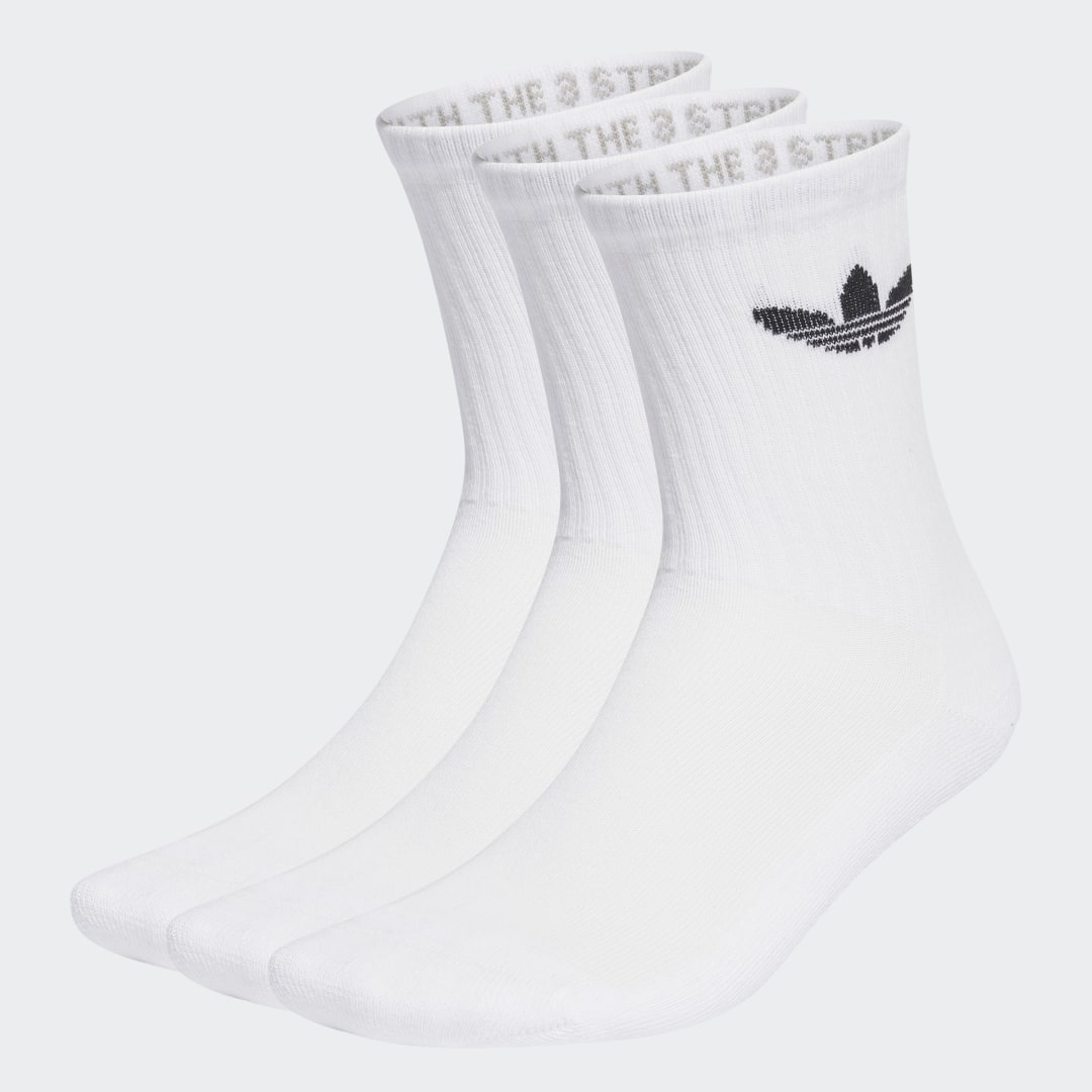 Ponožky adidas Originals Trefoil Cushion Crew Socks - 3 pack Biela | IJ5616, 0