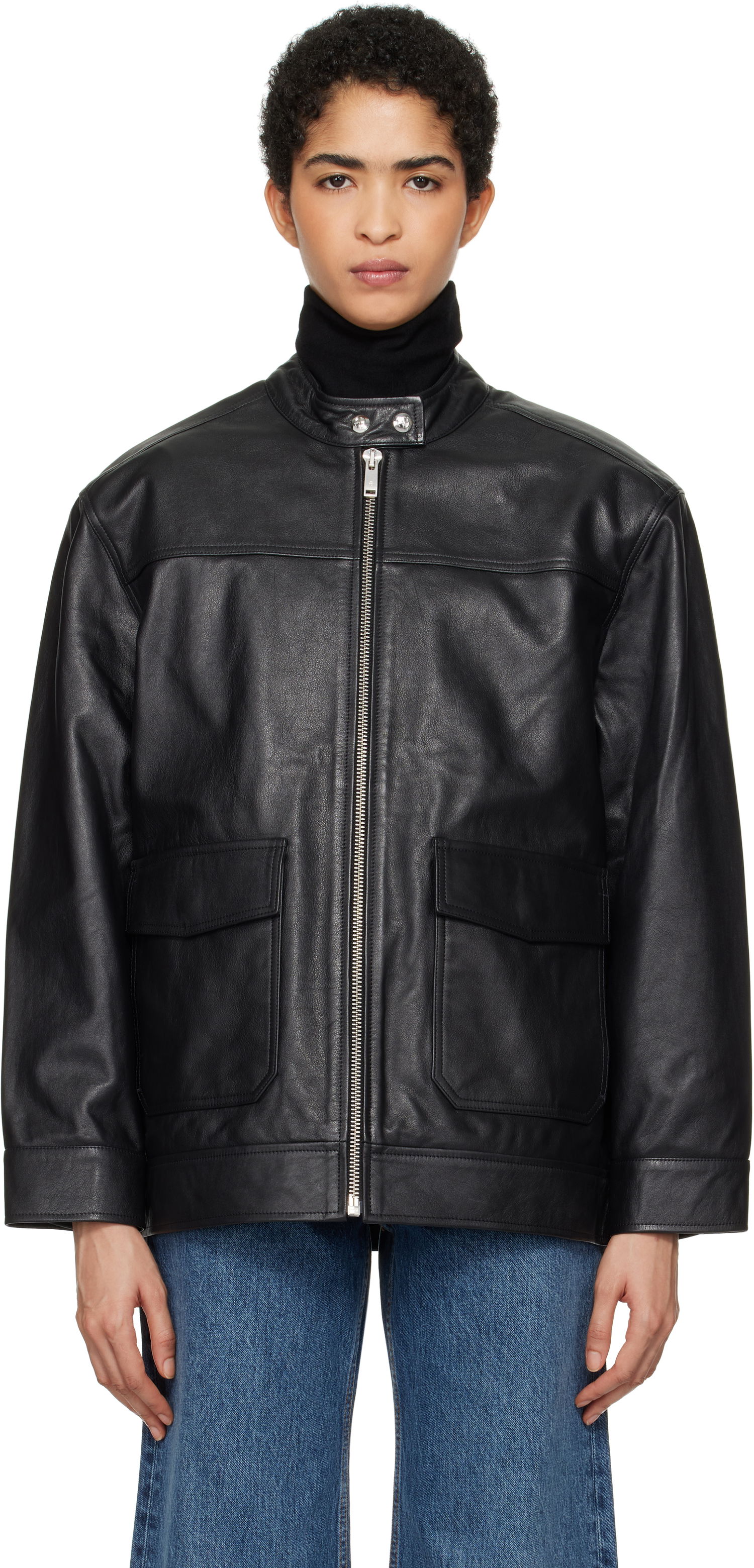 Bunda Anine Bing Henry Leather Jacket Čierna | A-01-10189-000, 0