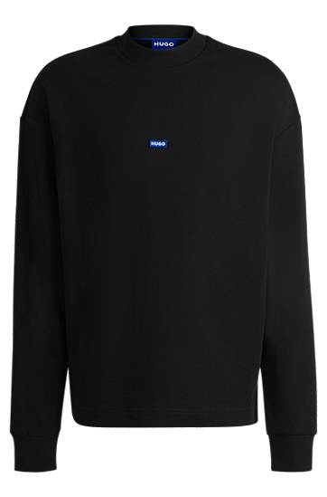 Sveter BOSS HUGO Sweatshirt with Logo Label Čierna | 50522359, 0