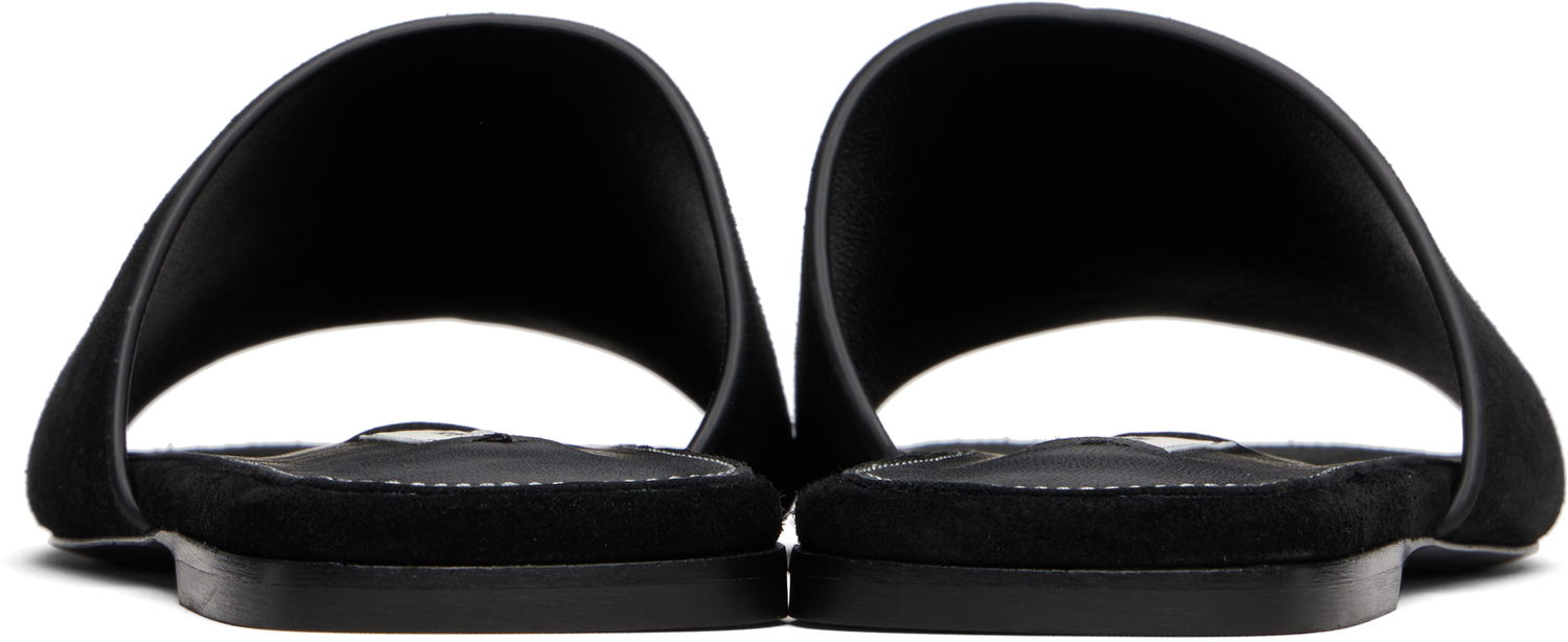 Starostlivosť o obuv TOTEME TOTEME Velour-Leather Bandeau Sandals Čierna | 253-WAS0244-LE0004, 1
