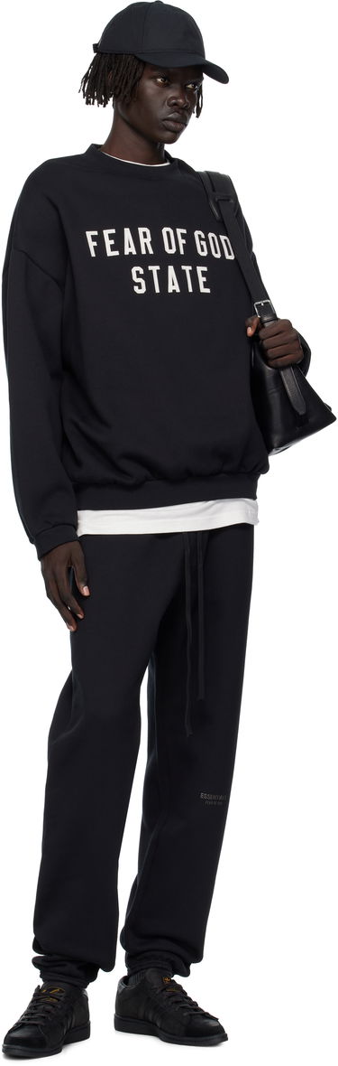 Mikina Fear of God 90s Fit Fleece Crewneck Sweatshirt with FEAR OF GOD STATE Embroidery Čierna | 192SP256550F, 3