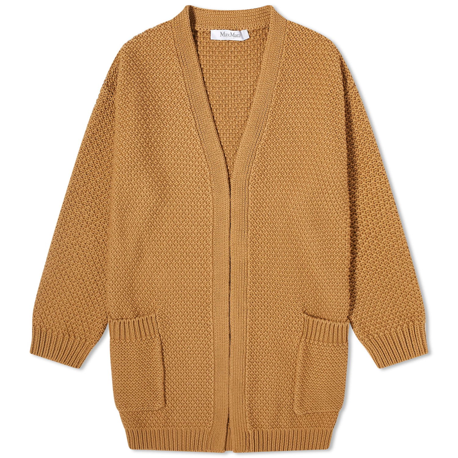 Sveter Max Mara Abissi Open Front Knit Cardigan Béžová | 2411341083600-007, 1