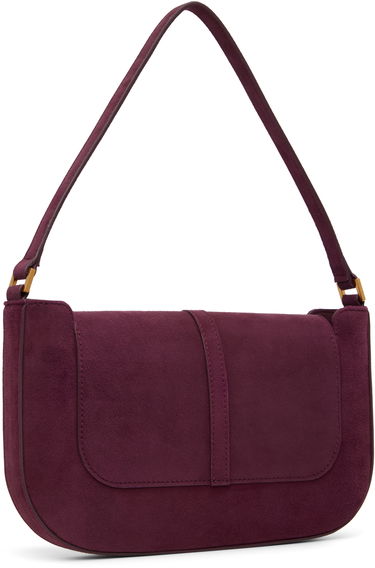 Taška cez rameno BY FAR BY FAR Miranda Suede Shoulder Bag Vínová | MWBSB023KL009RD028PL, 2