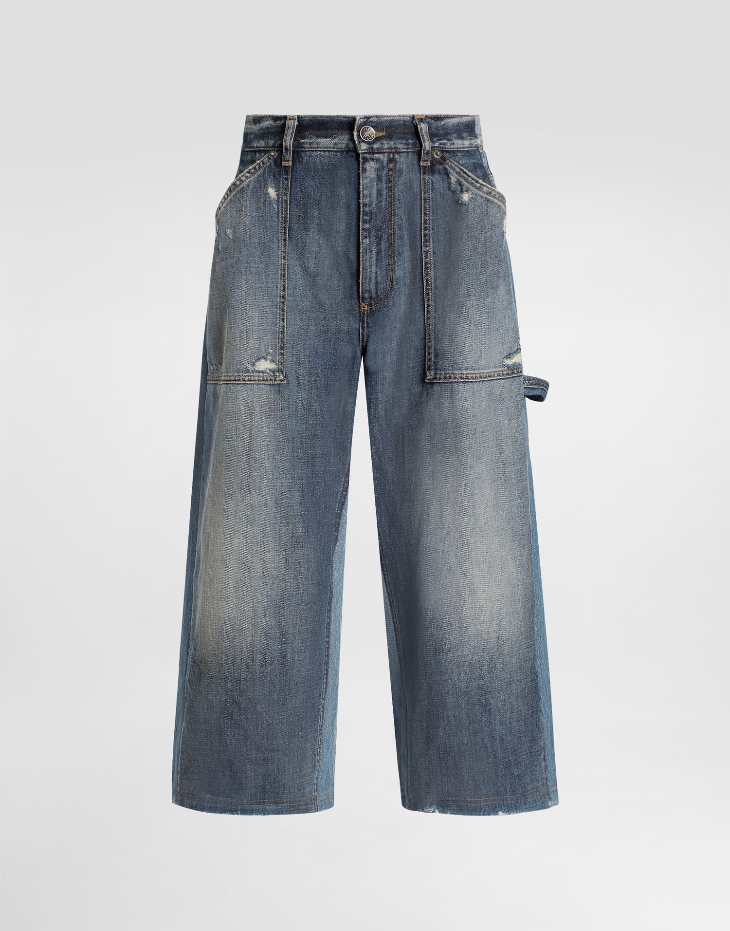Šortky Dolce & Gabbana Dolce & Gabbana Distressed Denim Bermuda Shorts Modrá | FTDGGDG8OD4S9001, 0