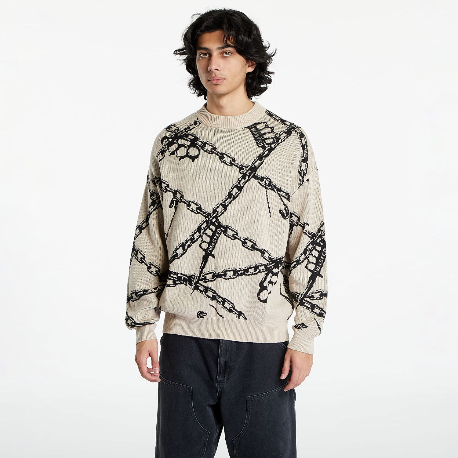 Sveter Wasted Paris Knucles Sweater Šedá | WP_000027, 0