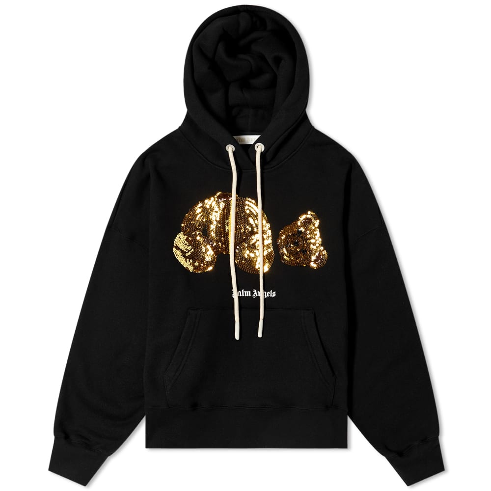Mikina Palm Angels Sequin Bear Hoody Čierna | PWBB023F22FLE0041076, 0