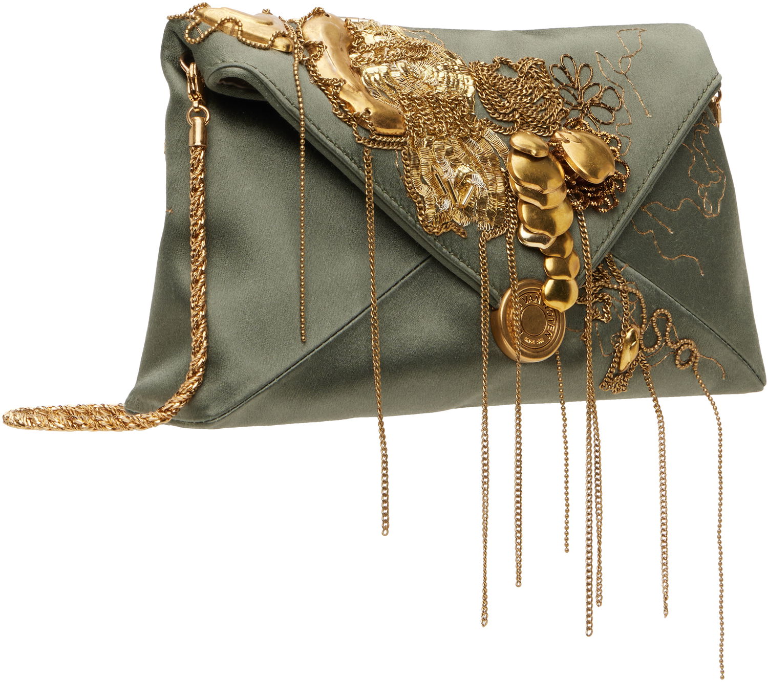 Kabelka Dries Van Noten Dries Van Noten Small Envelope Clutch Zelené | 251-011511-696, 1