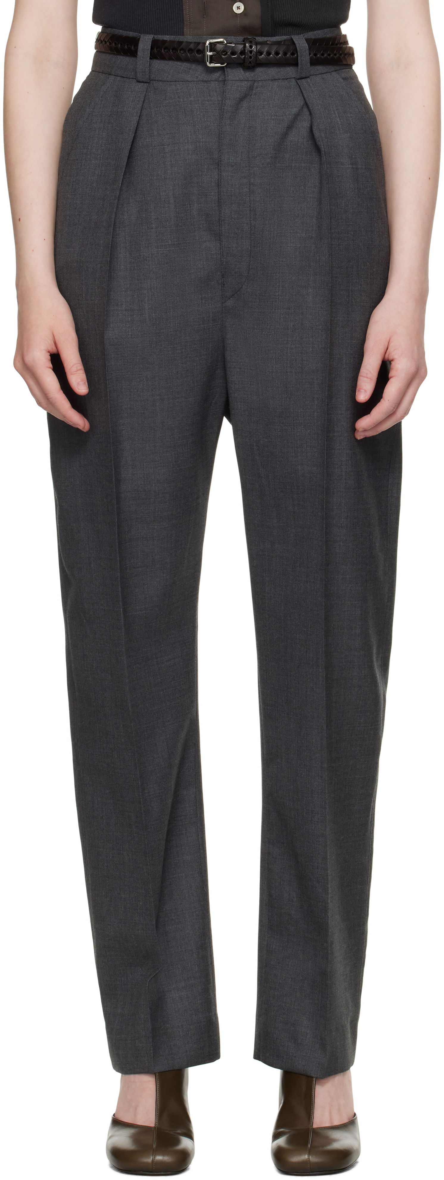 Nohavice LEMAIRE Lemaire Dropped Crotch Soft Trousers Šedá | PA1183 LF1386, 0