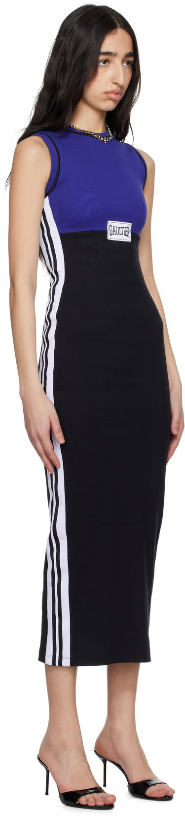 Šaty Jean Paul Gaultier Jean Paul Gaultier Cotton Ribbed Midi Dress Fialová | 25/34-F-RO408P-J088-5900, 1