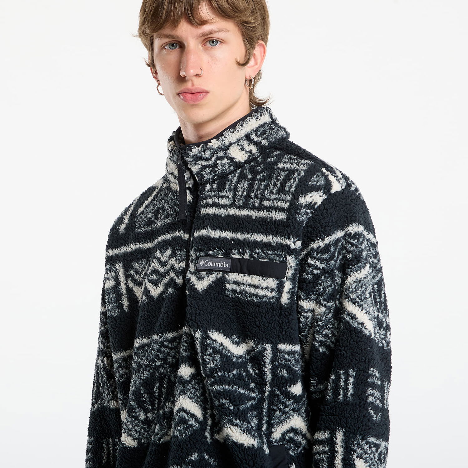 Mikina Columbia Columbia Rugged Ridge™ High Pile Half Zip Deschutes Days Fleece Sweatshirt Čierna | 2135471010, 1