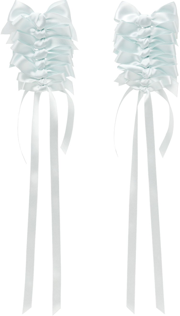 Náušnice Simone Rocha Simone Rocha Long Rosette Bow Earrings Biela | ERG426 0916, 0