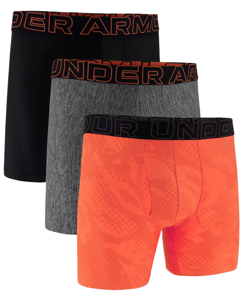 Boxerky Under Armour Under Armour UA Perf Tech Nov 6in Boxerjock 3-Pack Šedá | 1383879-847, 0