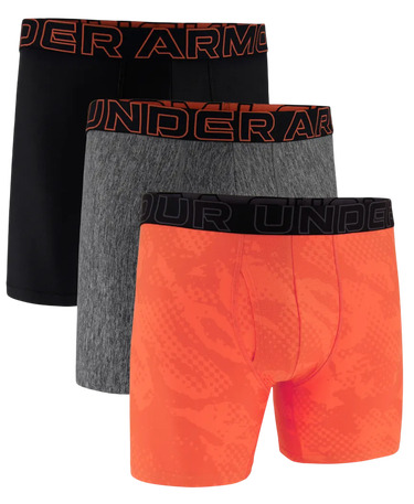 Boxerky Under Armour Under Armour UA Perf Tech Nov 6in Boxerjock 3-Pack Šedá | 1383879-847, 0