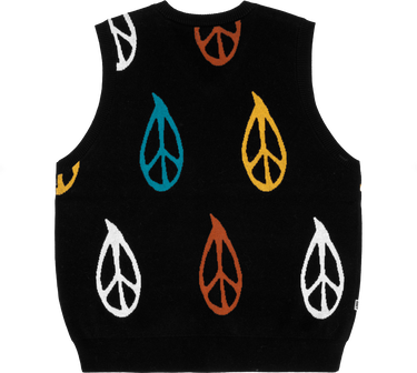 Sveter OBEY Obey Peaced Sweater Vest Čierna | 151000059BKM, 1