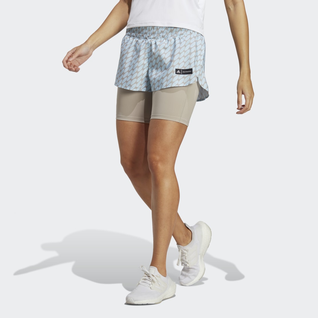 Šortky adidas Originals Marimekko x Run Icons 3 Bar Logo 2-in-1 Running Shorts Rôznofarebný | IB9465, 0