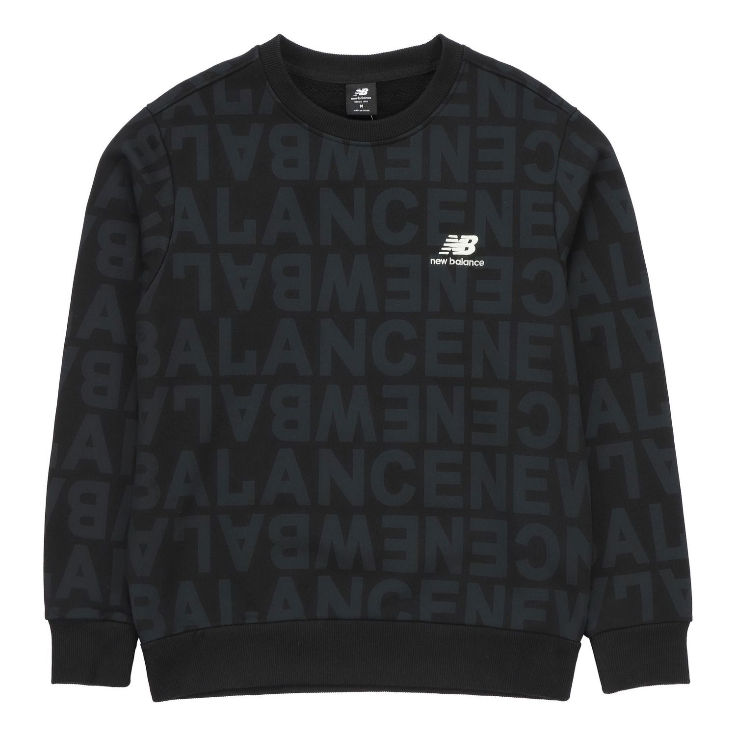Sveter New Balance Logo Full Print Pullover Čierna | AMT14333-BK, 0