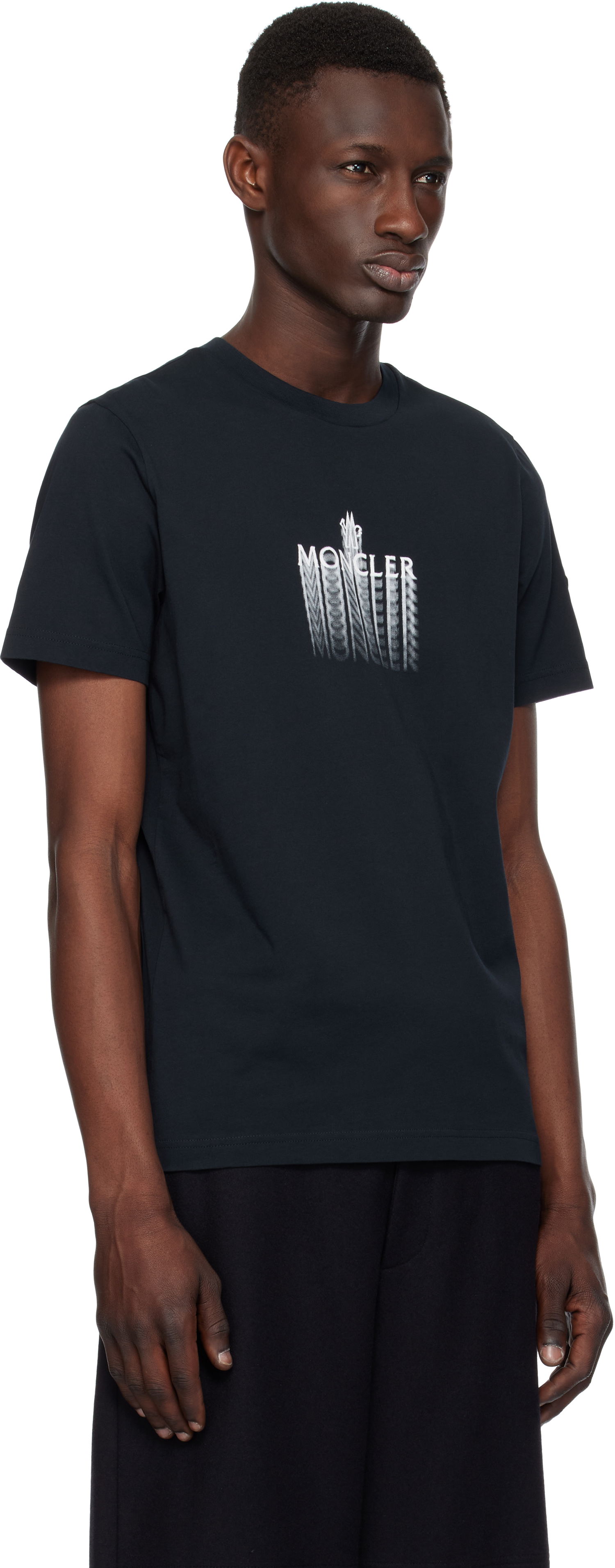 Tričko Moncler Moncler Faded Logo Cotton T-Shirt Čierna | K10918C0002989A17, 1