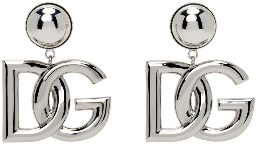 Náušnice Dolce & Gabbana Silver 'DG' Earrings Metalická | WEN6P2 W1111