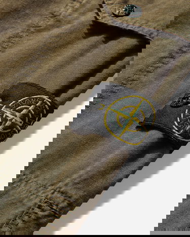Cargo nohavice Stone Island Organic Cotton Ripstop Cargo Pants Zelené | K2S15-3100011-S0211 V0054, 4