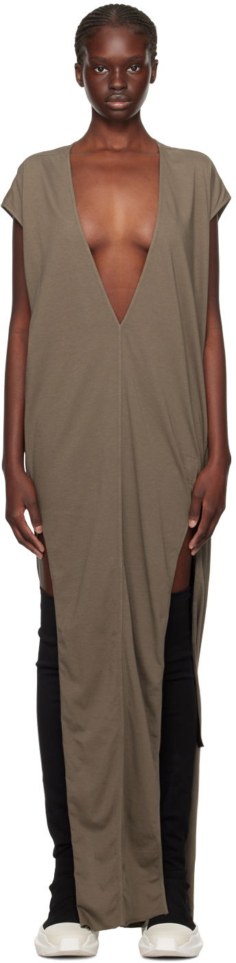 Šaty Rick Owens DRKSHDW Arrowhead Maxi Dress Šedá | DS02C5514 RN, 0