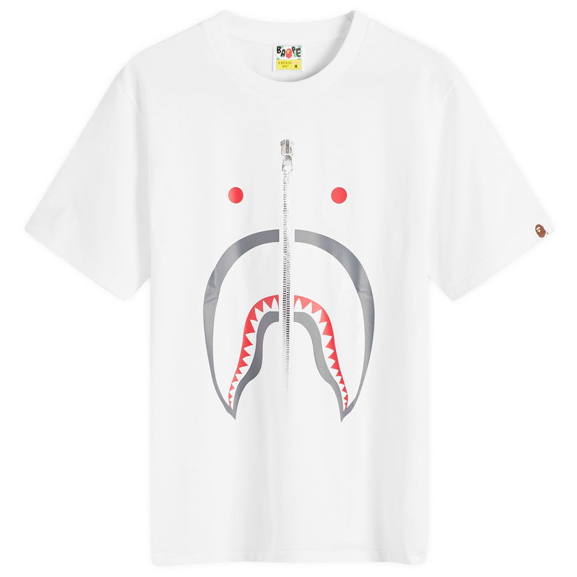 Tričko BAPE A Bathing Ape Women's Shark T-Shirt in White, Size Medium | END. Clothing Biela | 001TEK302003L-WHT