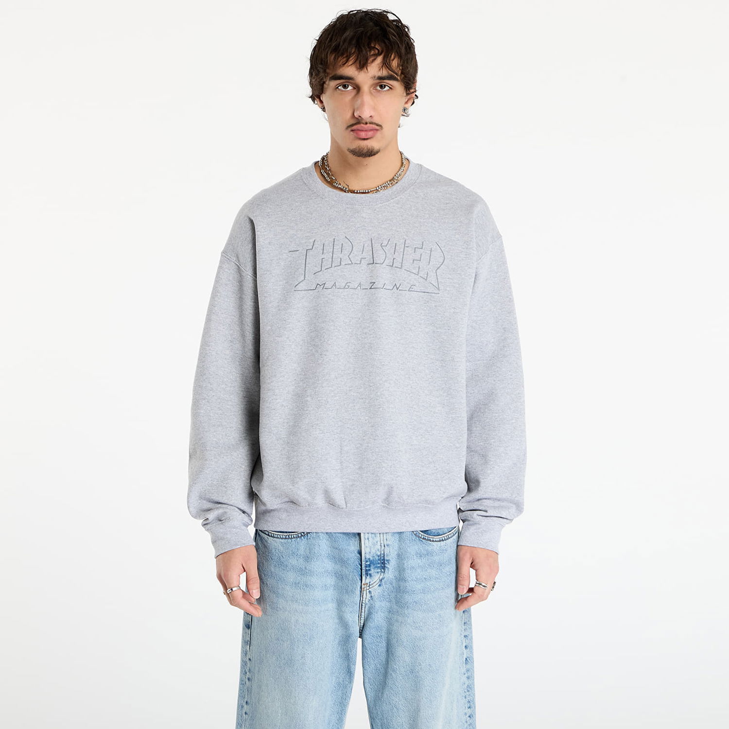 Mikina Thrasher Thrasher Shadow Mag Logo Crewneck Šedá | 145767, 0