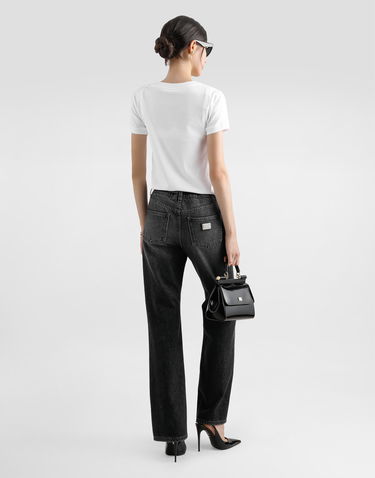 Džínsy Dolce & Gabbana Dolce & Gabbana Women's Straight-Leg Jeans Čierna | FTC7ADG8MS8S9001, 2