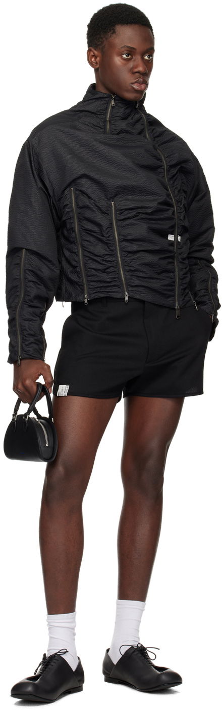 Black Leather Dein Pouch Bag